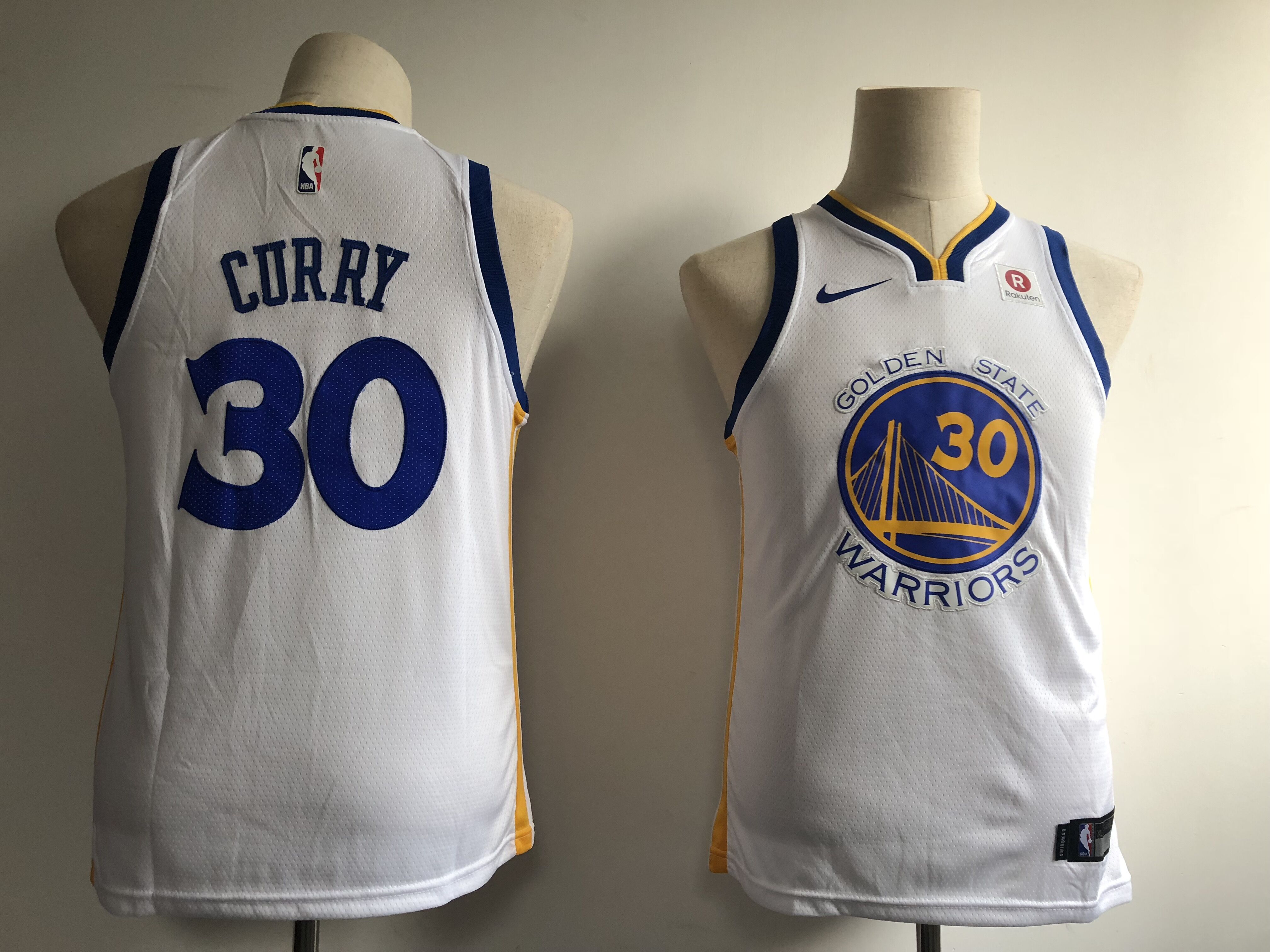 Youth Golden State Warriors 30 Curry white limited NBA Nike Jerseys